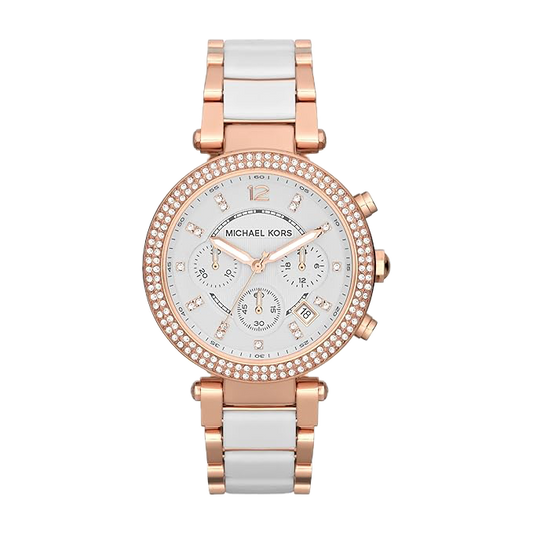 MICHAEL KORS - PARKER WATCH (WHITE / ROSEGOLD)