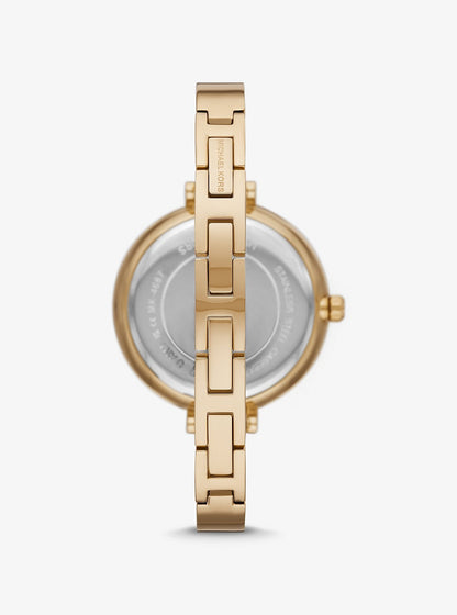 MICHAEL KORS NAIA GOLD-TONE LOGO WATCH